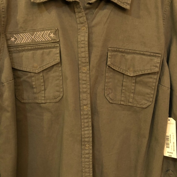Women’s military style shacket, olive green. Size XXL. NWT - Picture 2 of 3